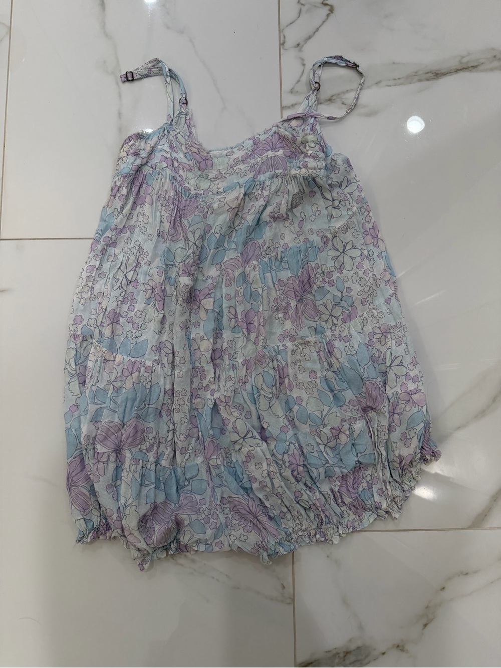 free people romper Tank Top - Lavender/Blue